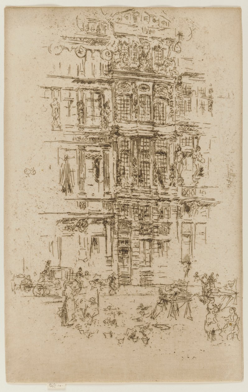 Paloták, Brüsszel, 1887. alkotó: James Abbott McNeill Whistler