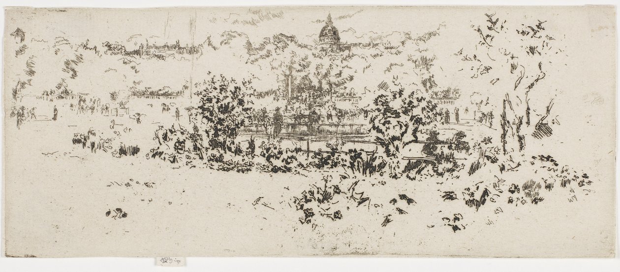 Pantheon, Luxembourg Gardens, 1892-93 körül (rézkarc papíron) alkotó: James Abbott McNeill Whistler