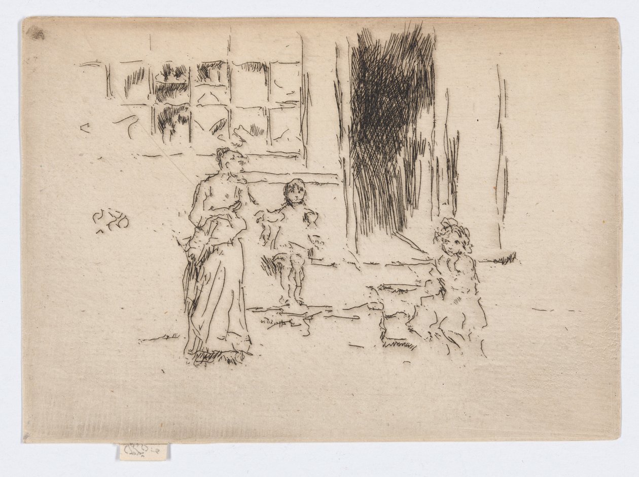 Petticoat Lane, 1886-88 körül (metszet; tus, papír) alkotó: James Abbott McNeill Whistler