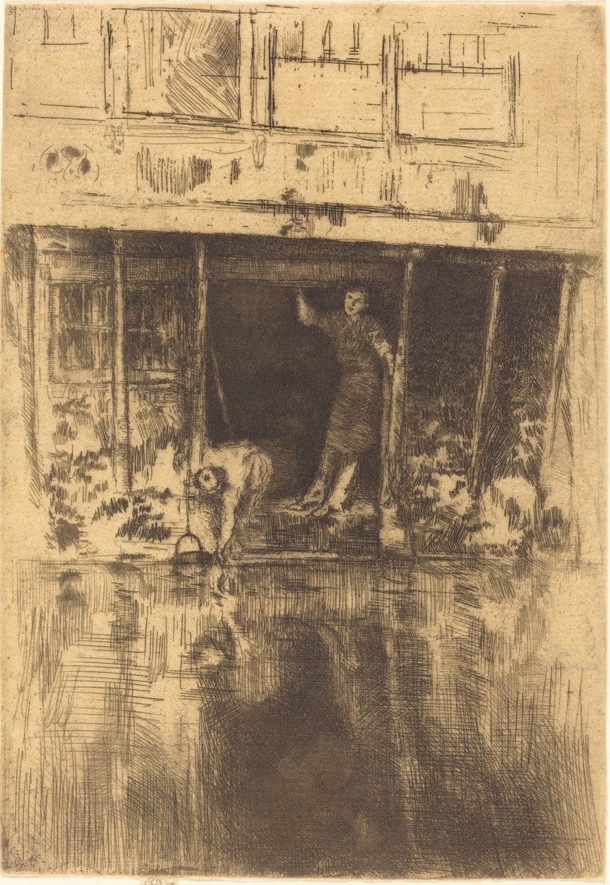 Pierrot, 1889. alkotó: James Abbott McNeill Whistler