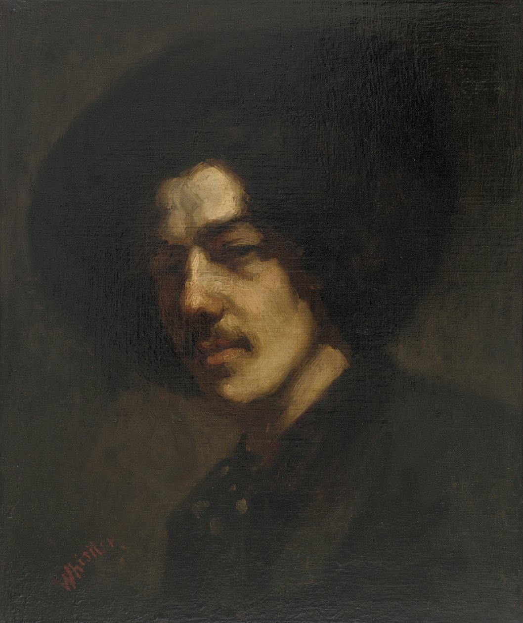 Whistler kalapos portréja, 1857-1859. alkotó: James Abbott McNeill Whistler