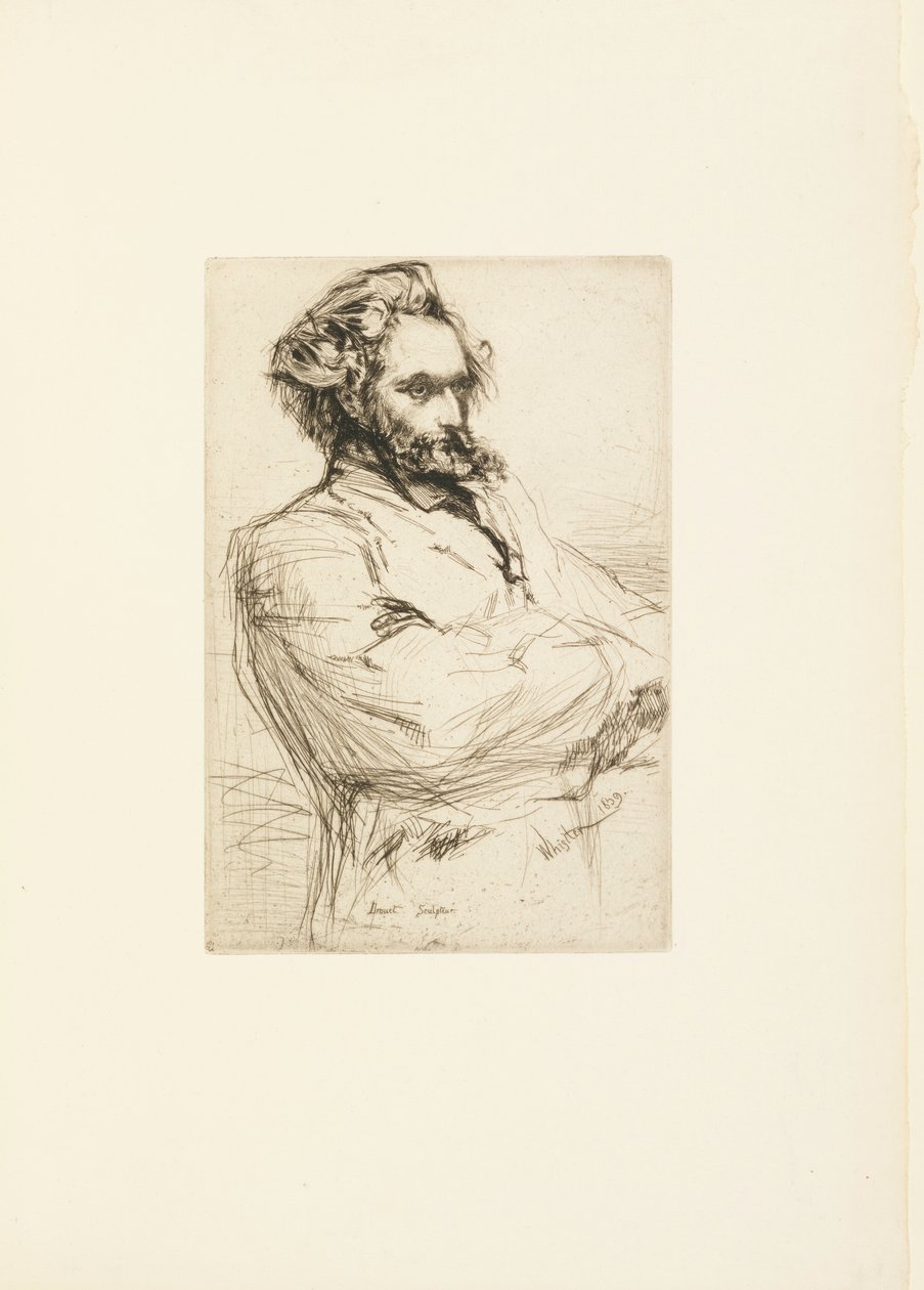 Nyomtatás, Drouet alkotó: James Abbott McNeill Whistler