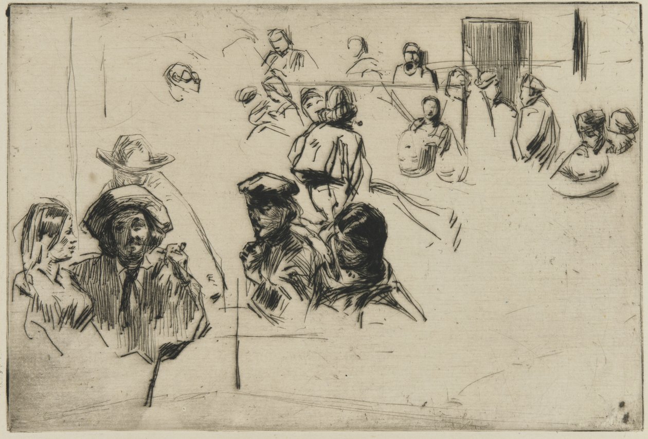 Ratcliffe Highway, 1861 (szárazpont papíron) alkotó: James Abbott McNeill Whistler