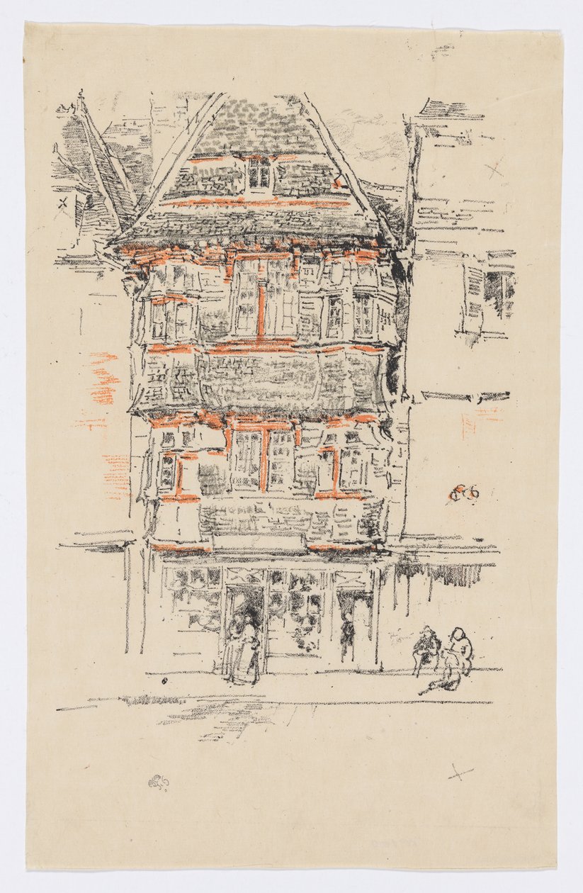 Vörös ház, Paimpol alkotó: James Abbott McNeill Whistler