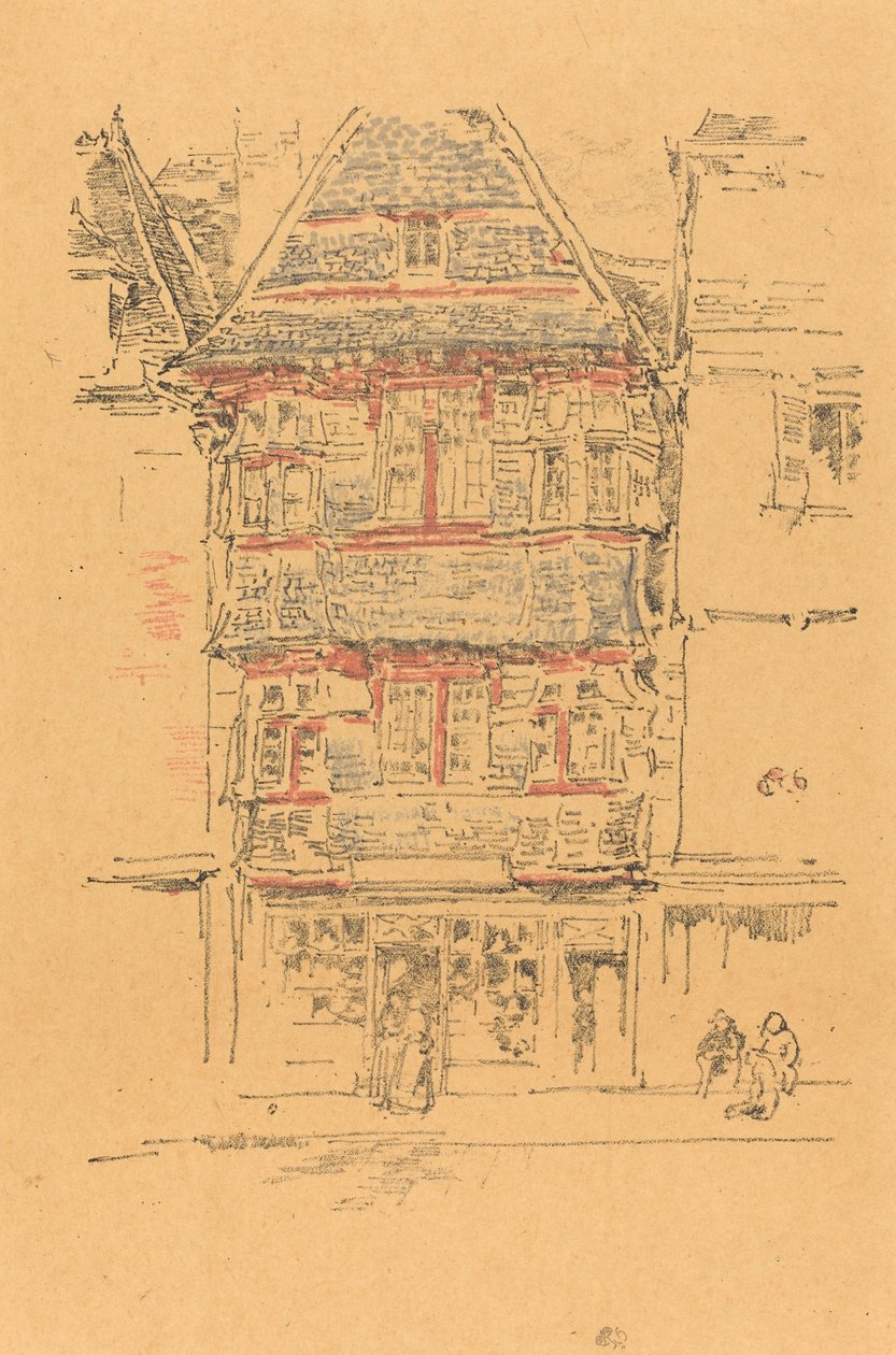 Vörös Ház, Paimpol, 1893. alkotó: James Abbott McNeill Whistler