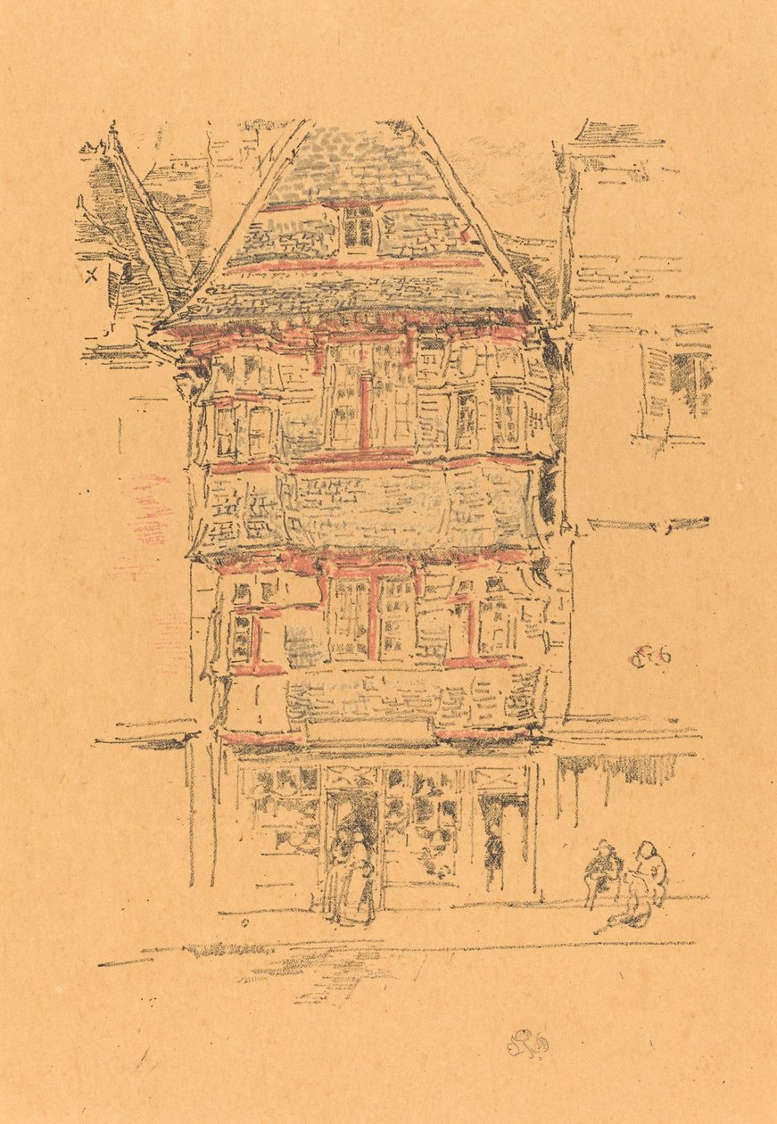 Vörös Ház, Paimpol, 1893. alkotó: James Abbott McNeill Whistler