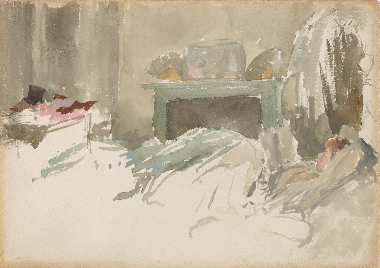 Ágyban pihenő, 1883-1884. alkotó: James Abbott McNeill Whistler
