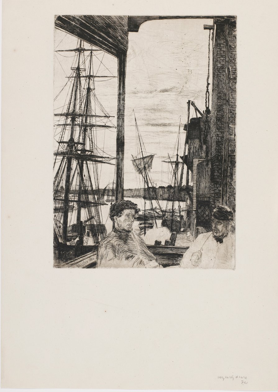 Rotherhithe, 1860. alkotó: James Abbott McNeill Whistler