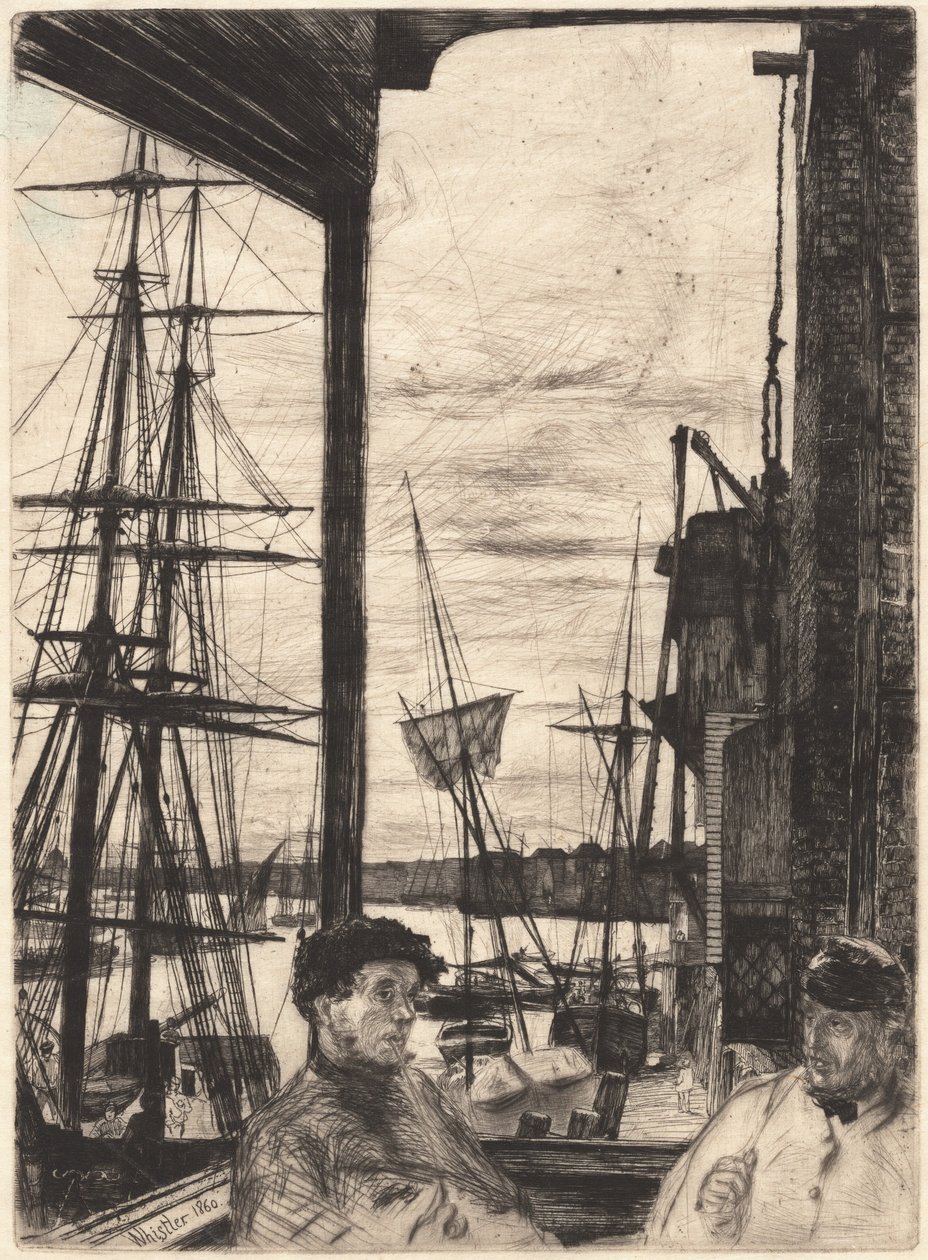 Rotherhithe, 1860. alkotó: James Abbott McNeill Whistler