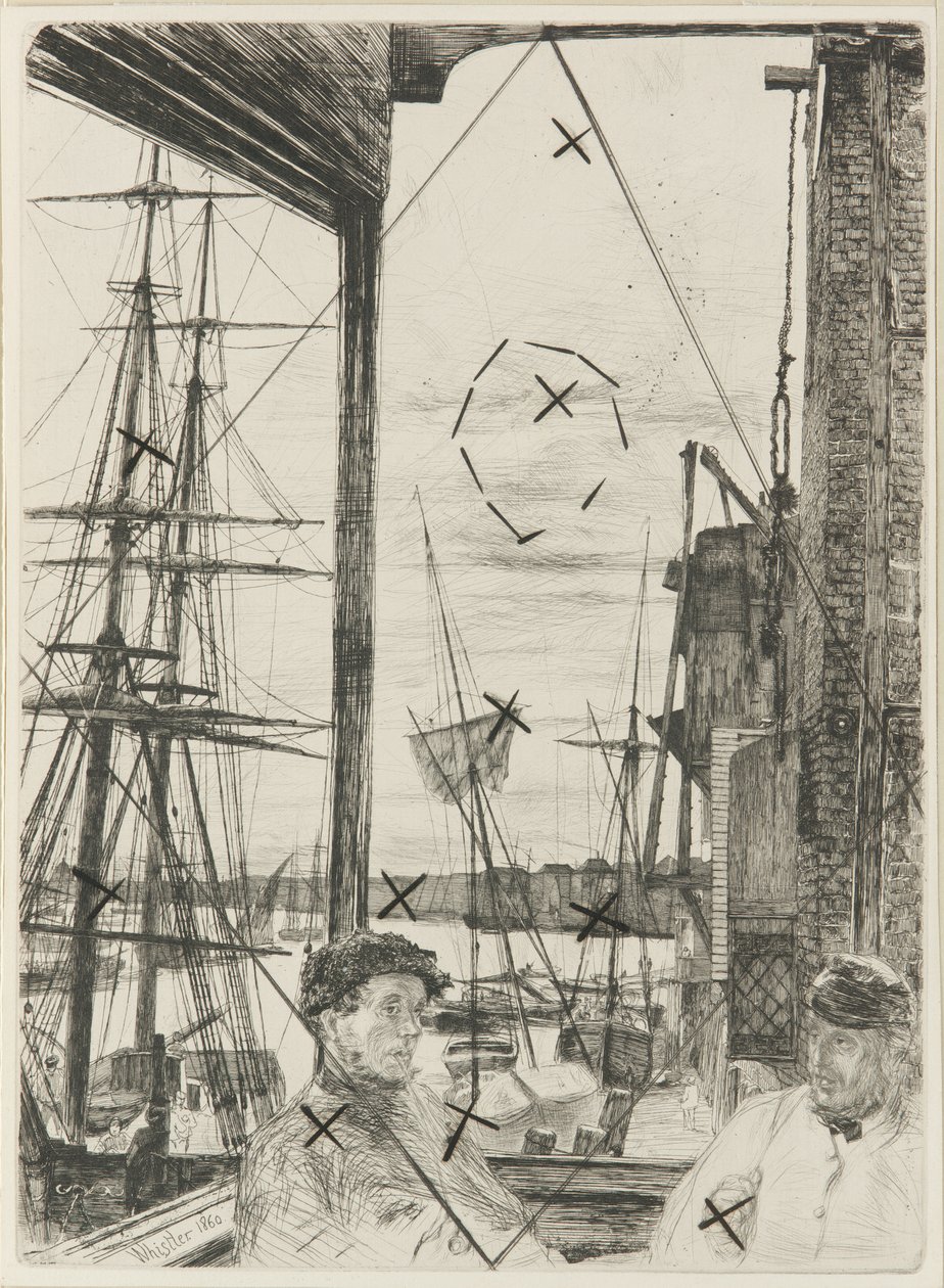 Rotherhithe, 1860. alkotó: James Abbott McNeill Whistler