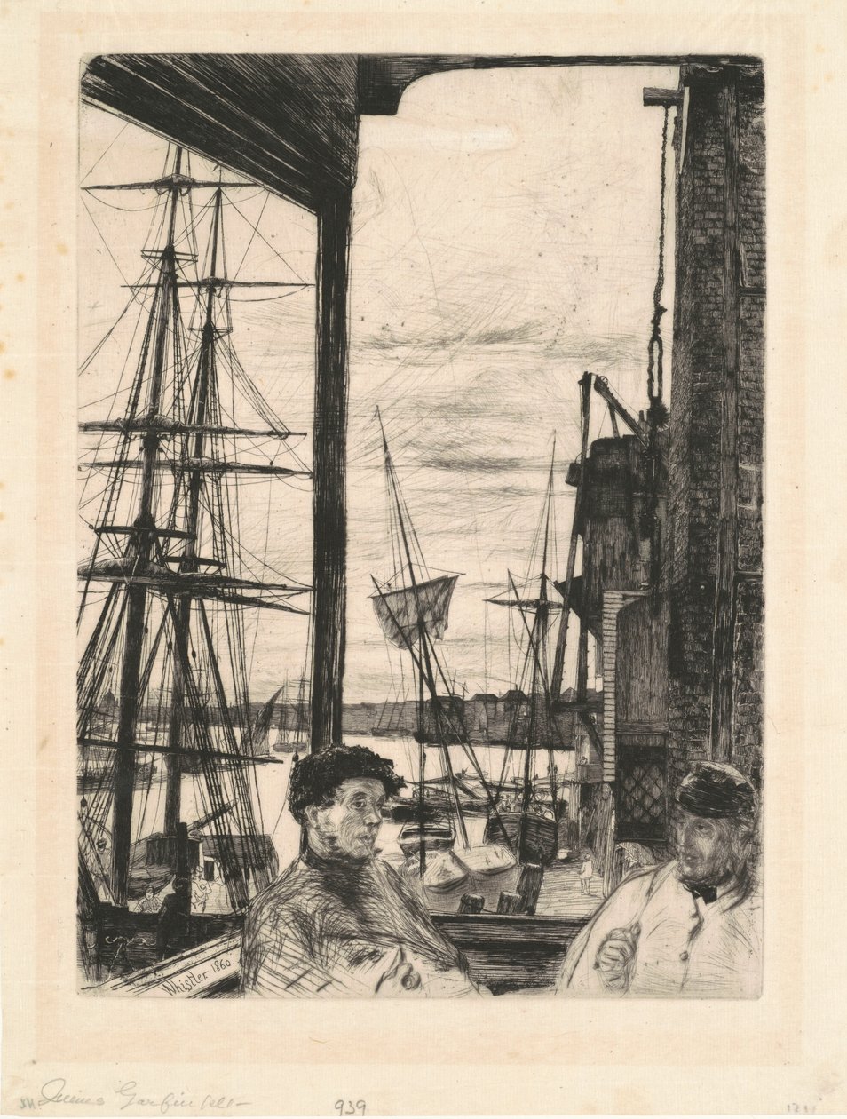 Rotherhithe, 1860. alkotó: James Abbott McNeill Whistler