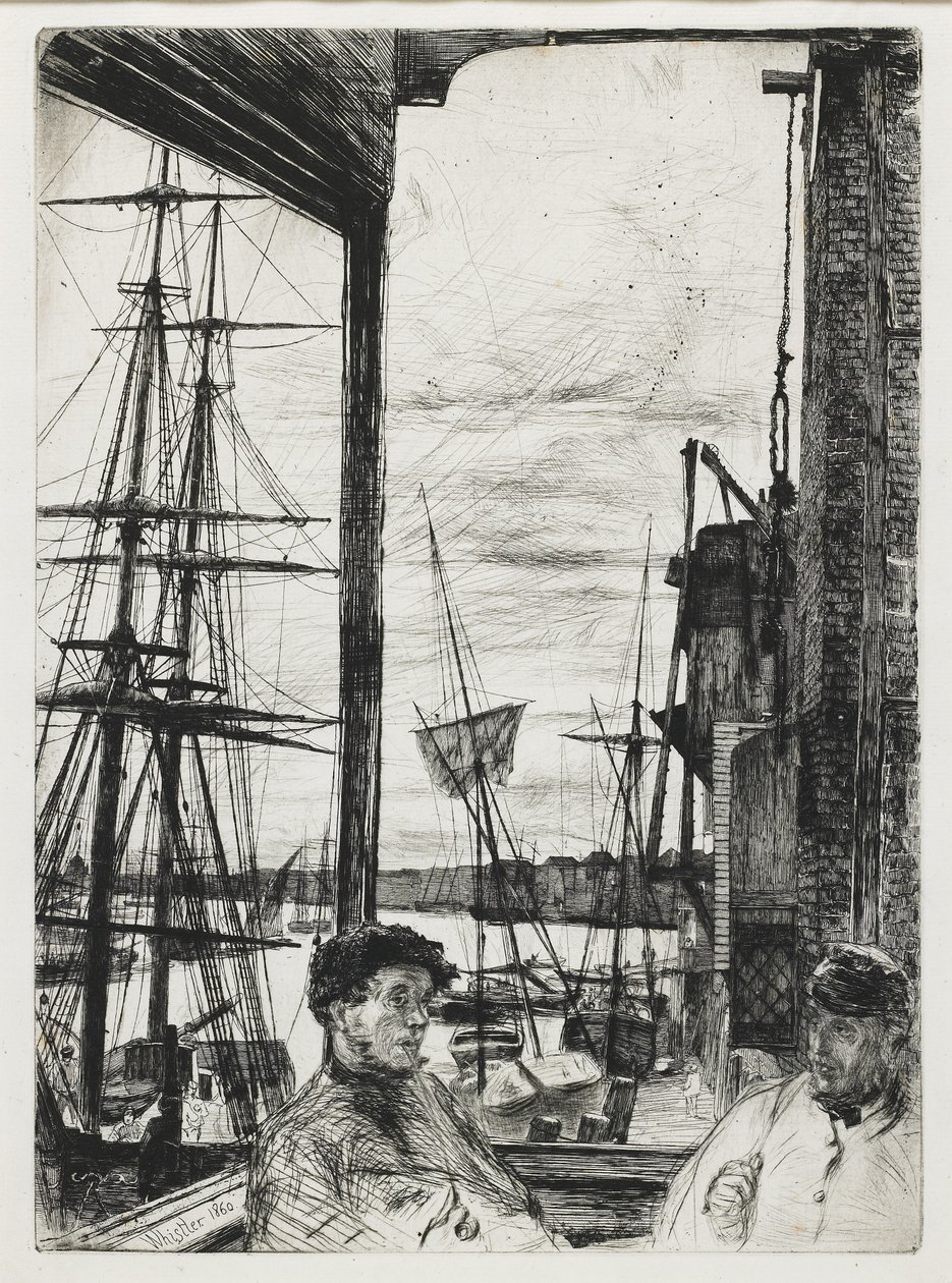 Rotherhithe a Temzéről és más témákról szóló jelenetek tizenhat rézkarcából alkotó: James Abbott McNeill Whistler