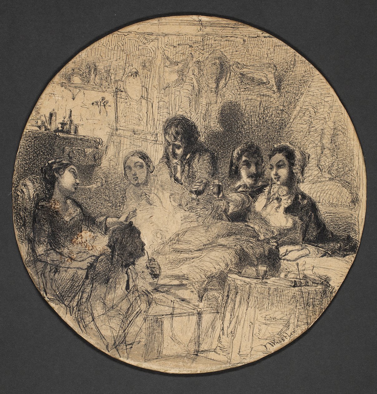 Jelenet a cseh életből, 1855-57 alkotó: James Abbott McNeill Whistler