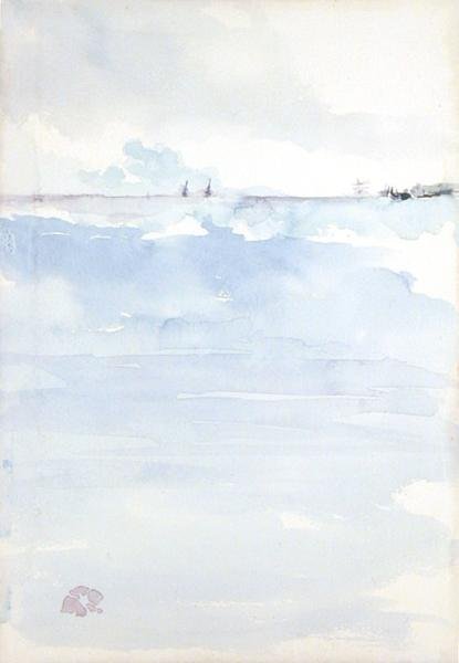 Tengeri tájkép (akvarell papíron) alkotó: James Abbott McNeill Whistler