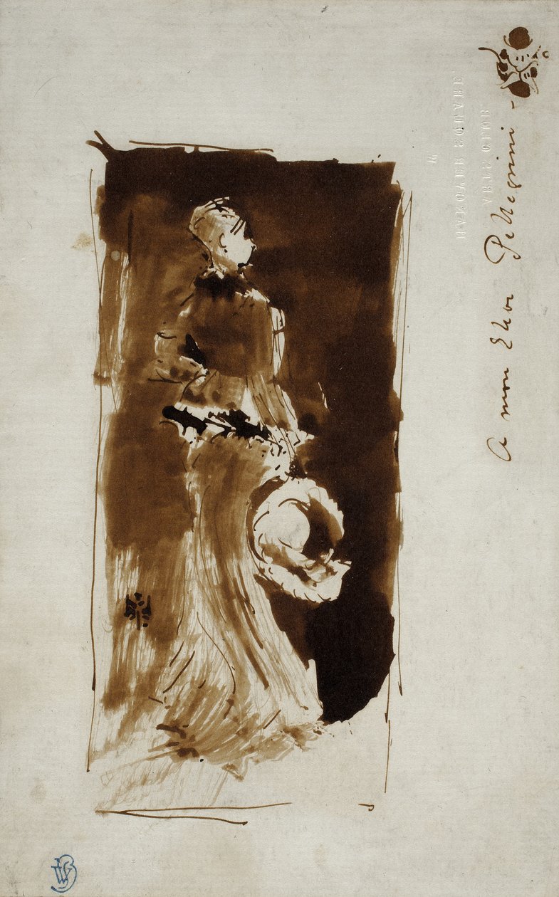 Vázlat Rosa Corder portréja után, 1879 körül alkotó: James Abbott McNeill Whistler