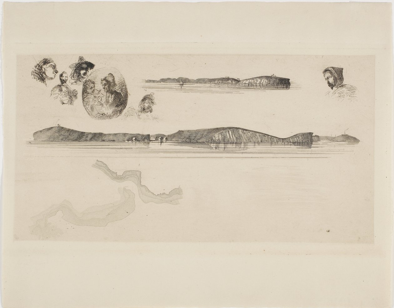 Vázlatok a partfelmérő táblán alkotó: James Abbott McNeill Whistler