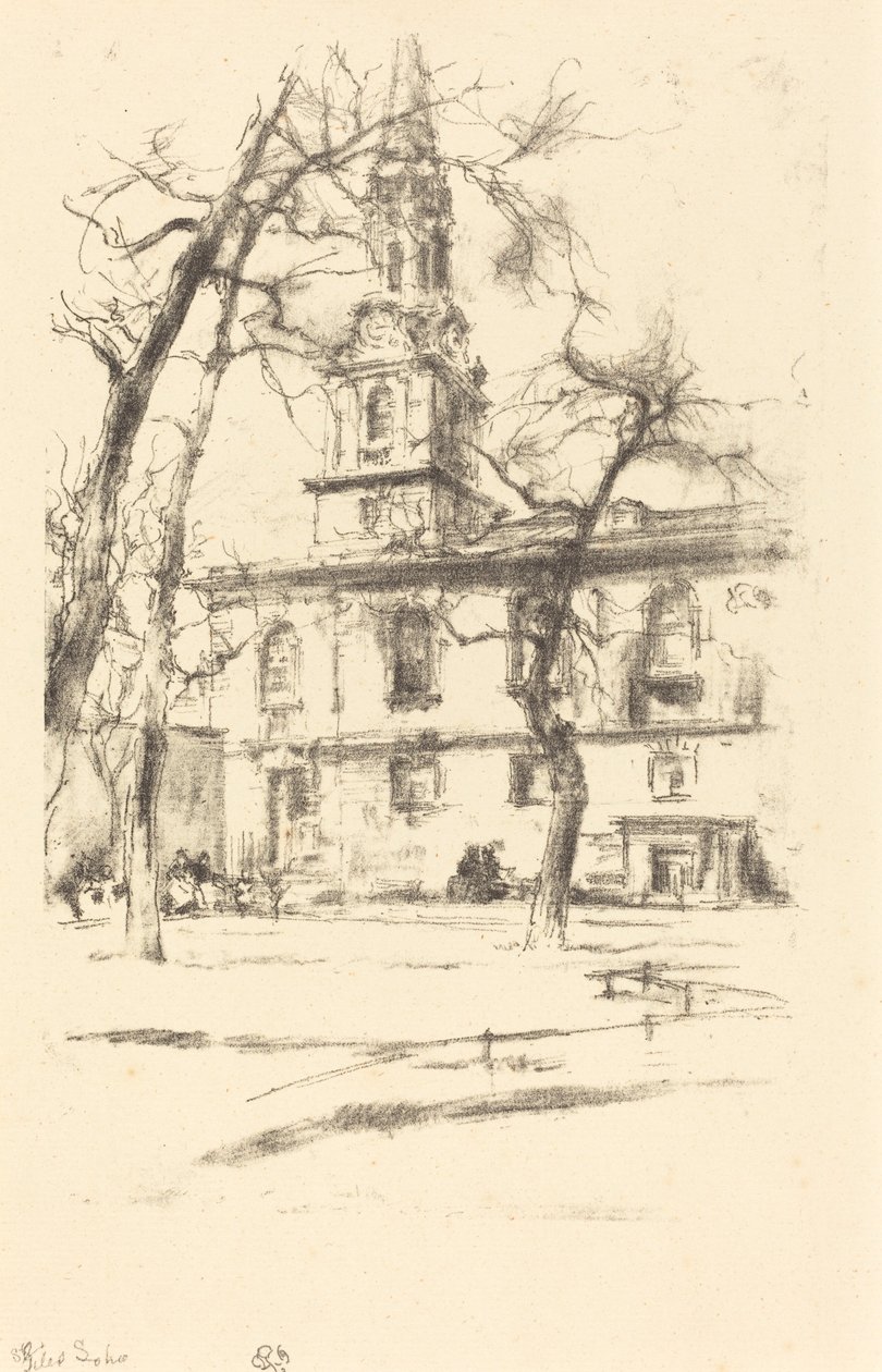 St. Giles-in-the-Fields, 1896. alkotó: James Abbott McNeill Whistler