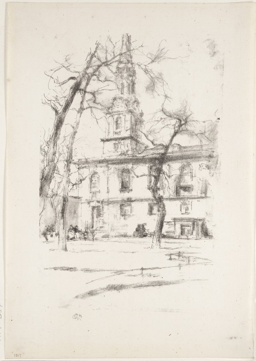 St. Giles-in-the-Fields, 1896 alkotó: James Abbott McNeill Whistler