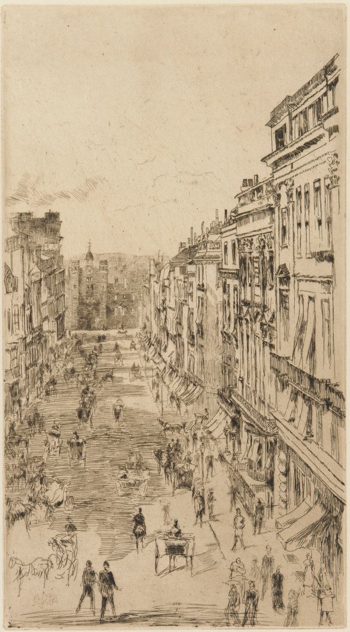 St. James Street, 1878. alkotó: James Abbott McNeill Whistler