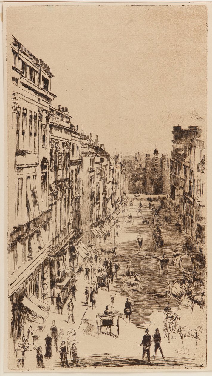St. James Street..., London, 1878. alkotó: James Abbott McNeill Whistler