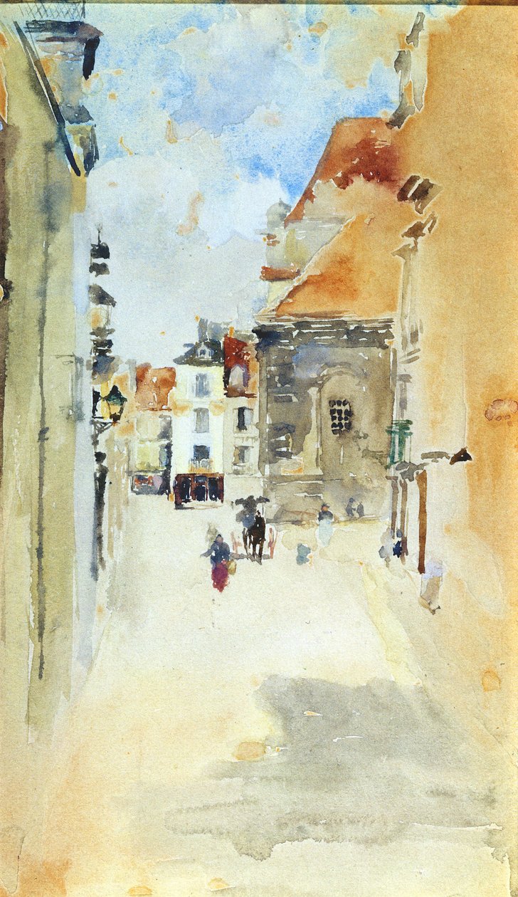 Utcai jelenet, 1888 körül (wc papíron) alkotó: James Abbott McNeill Whistler