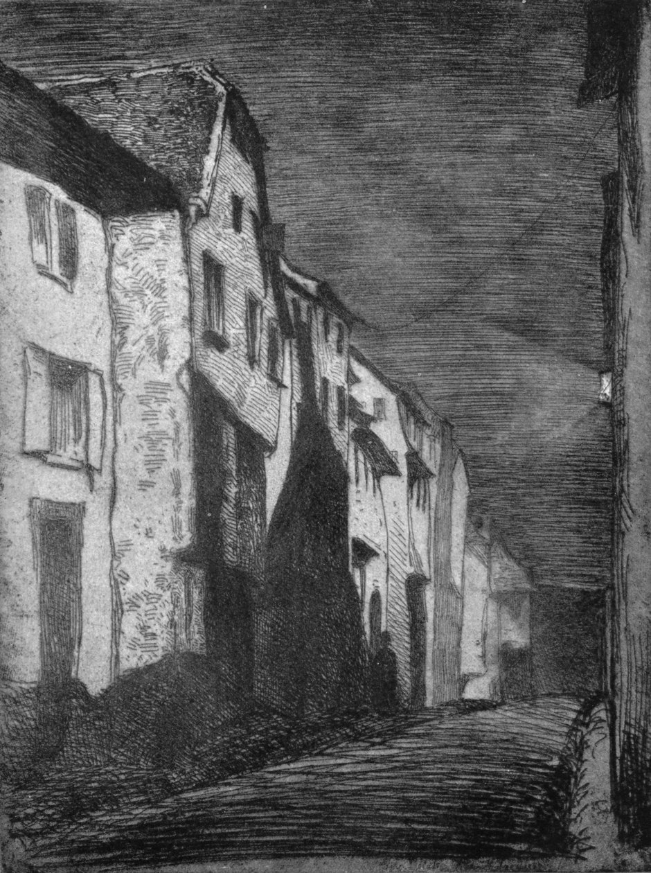 Saverne utca, 1858, 1903 alkotó: James Abbott McNeill Whistler