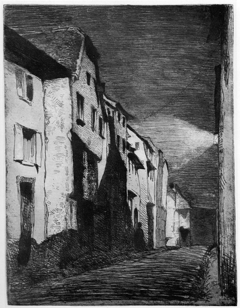 Saverne utca, 1904. századi 19. század. alkotó: James Abbott McNeill Whistler