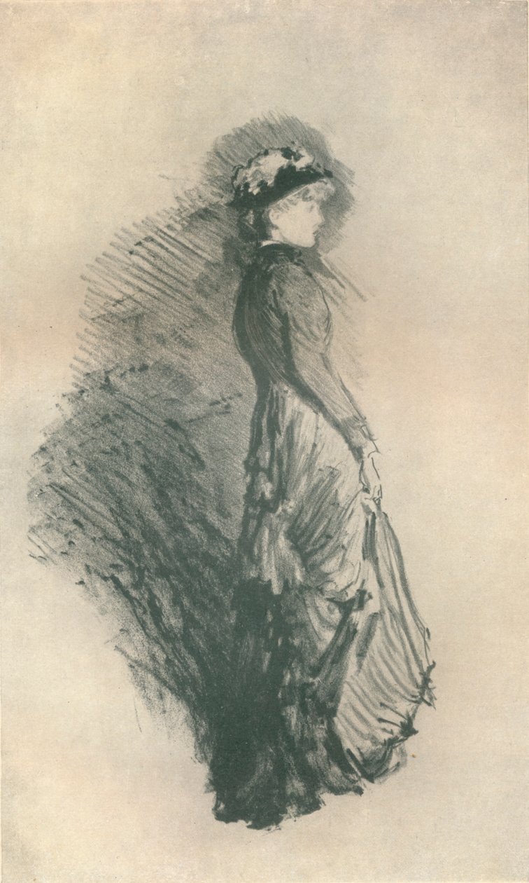 Tanulmány: Álló ábra, 1878, 1904 alkotó: James Abbott McNeill Whistler