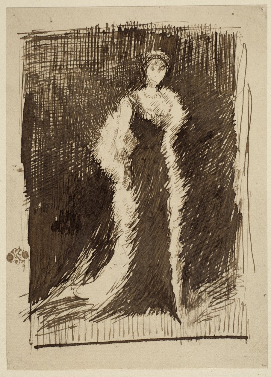 Tanulmány a fekete elrendezéshez: Lady Meux, 1881 alkotó: James Abbott McNeill Whistler