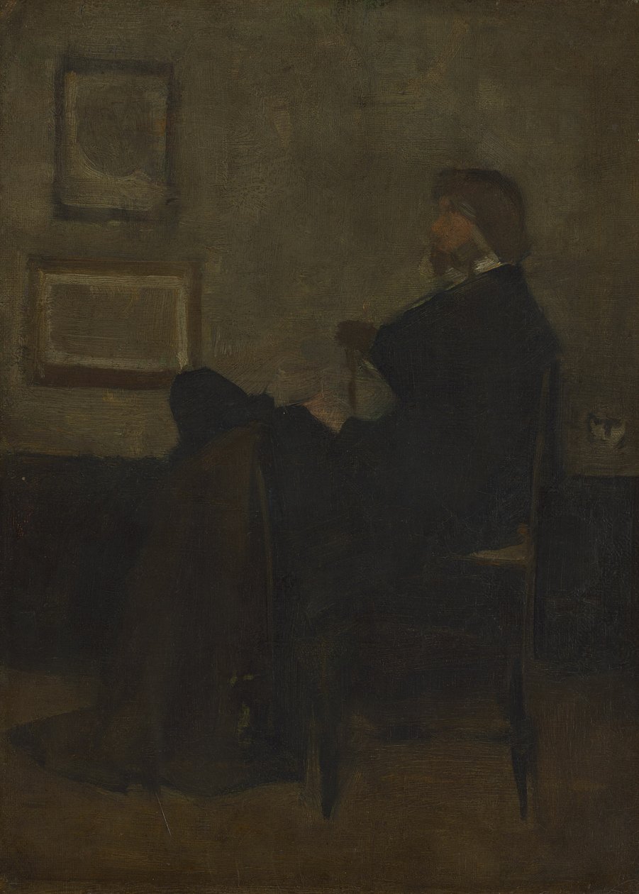 Study for Arrangement in Grey and Black, 2. sz.: Thomas Carlyle portréja, 187273. alkotó: James Abbott McNeill Whistler