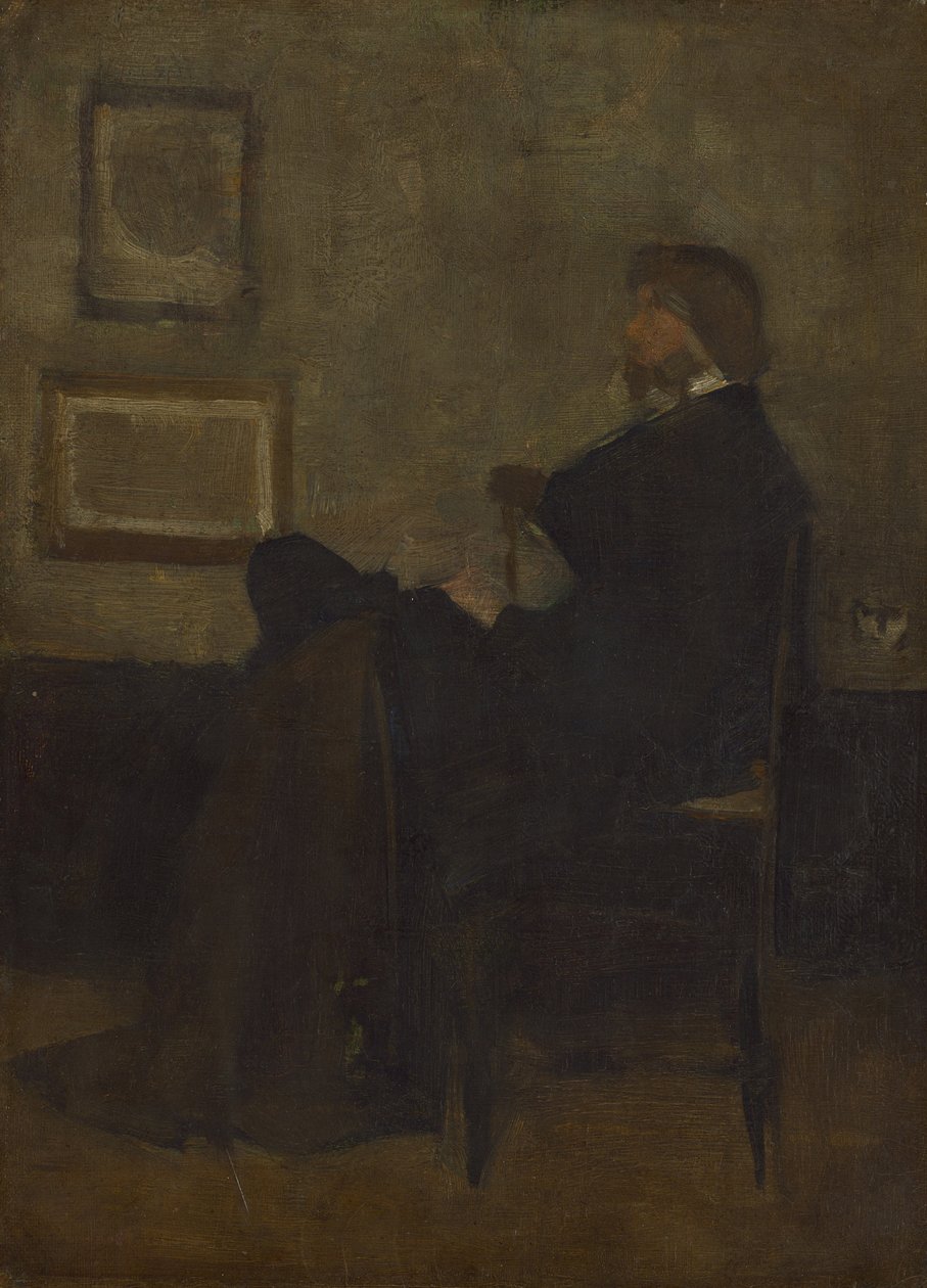 Study for Arrangement in Grey and Black, No. 2: Thomas Carlyle, 1872-73 alkotó: James Abbott McNeill Whistler