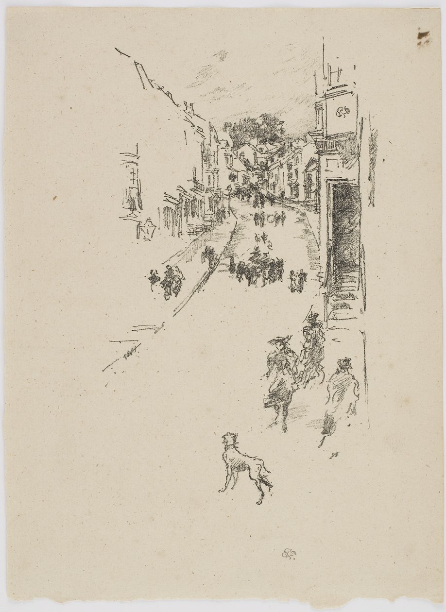 Vasárnap, Lyme Regis, 1895 (liho papíron) alkotó: James Abbott McNeill Whistler