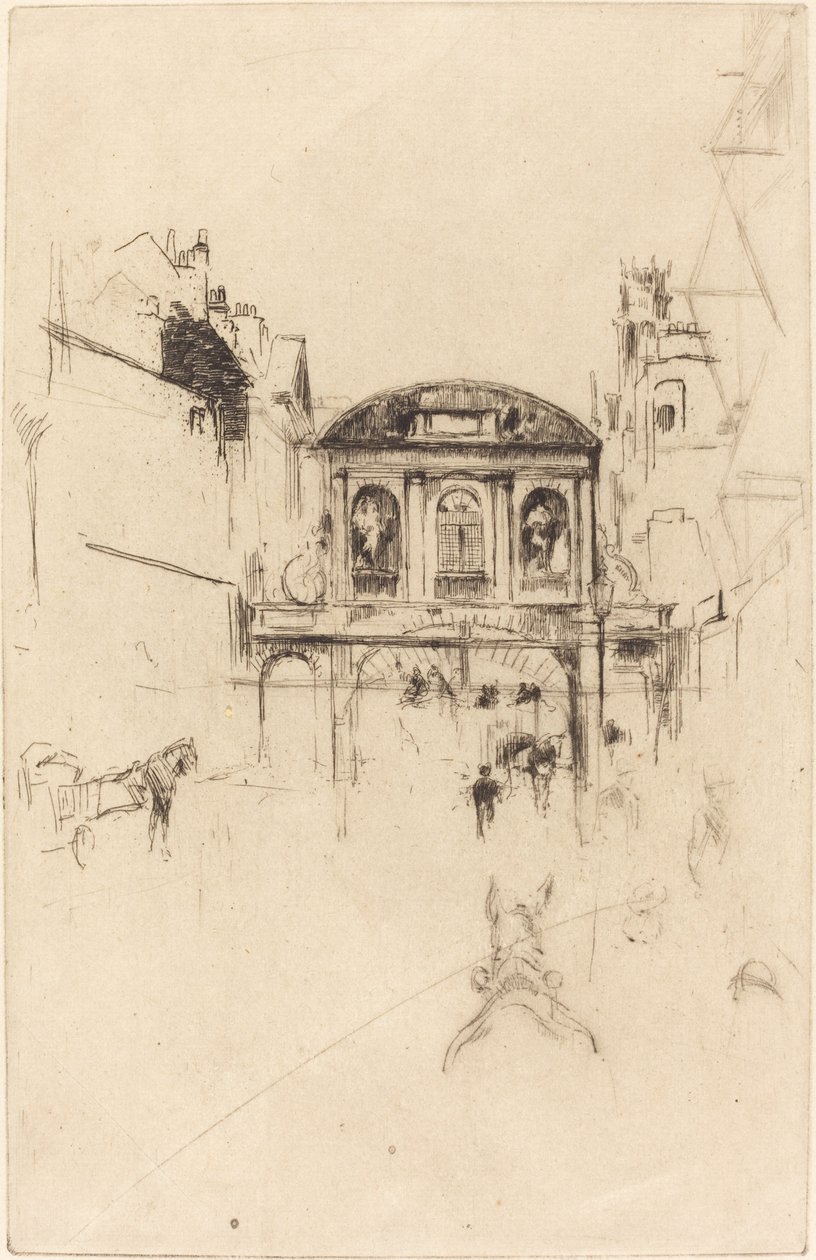 Temple Bar, c. 1877. alkotó: James Abbott McNeill Whistler