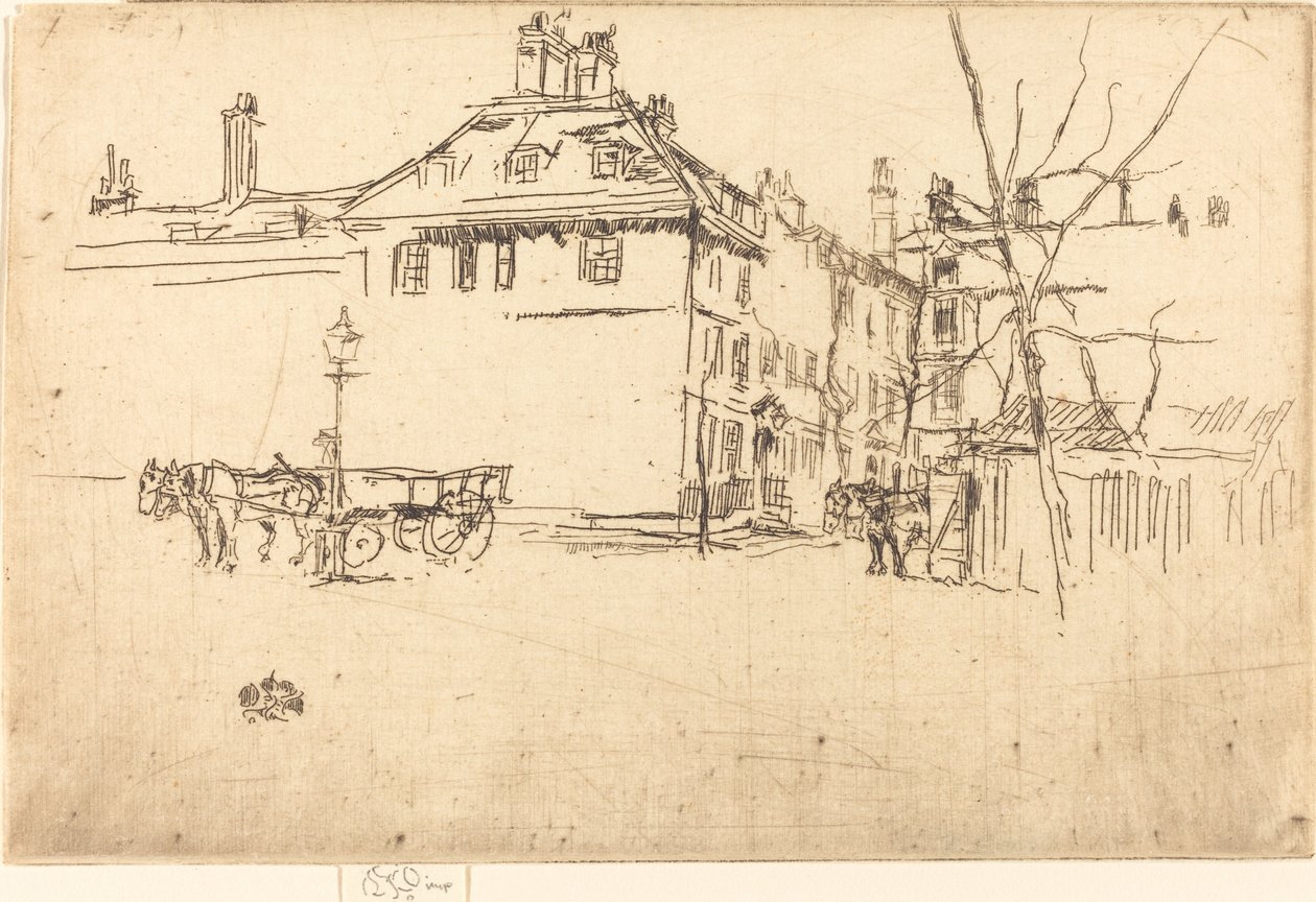 Templom, c. 18801881. alkotó: James Abbott McNeill Whistler