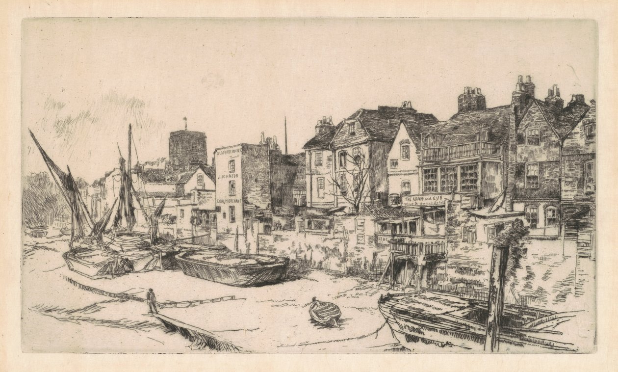 Az „Ádám és Éva”, Old Chelsea, 1878. alkotó: James Abbott McNeill Whistler