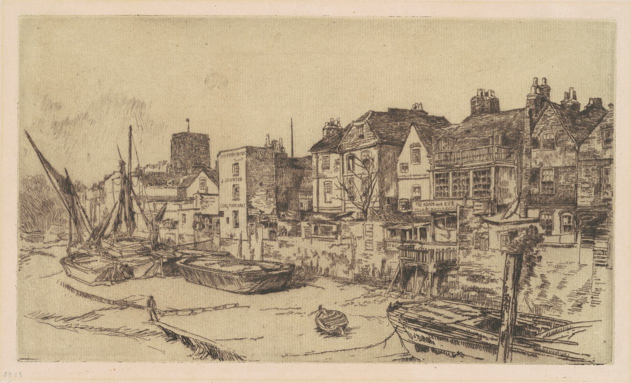 Az „Ádám és Éva”, Old Chelsea, 1878. alkotó: James Abbott McNeill Whistler