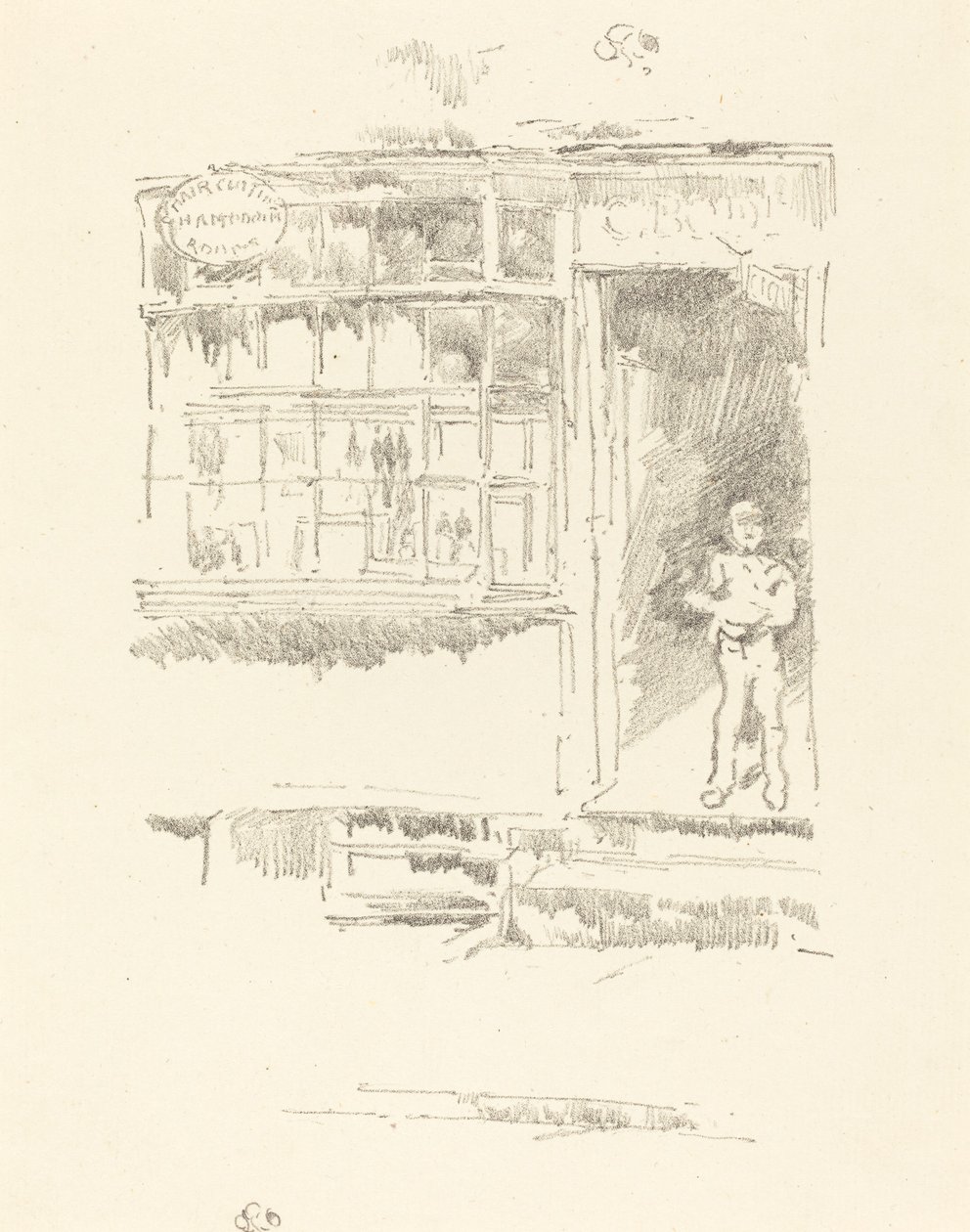 Fodrászat a mewsben, 1896. alkotó: James Abbott McNeill Whistler