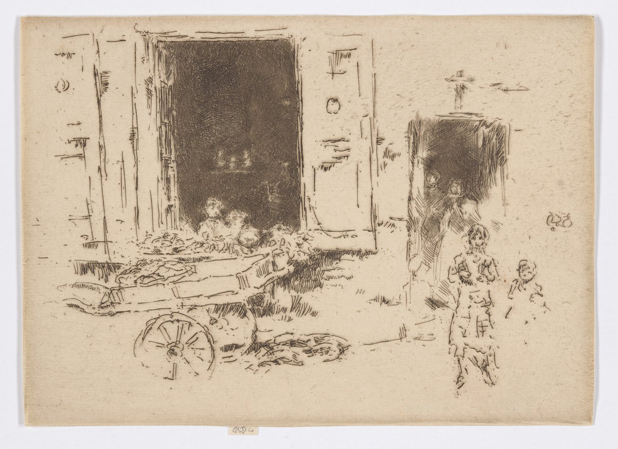 The Barrow- Quartier des Marolles, Brüsszel alkotó: James Abbott McNeill Whistler