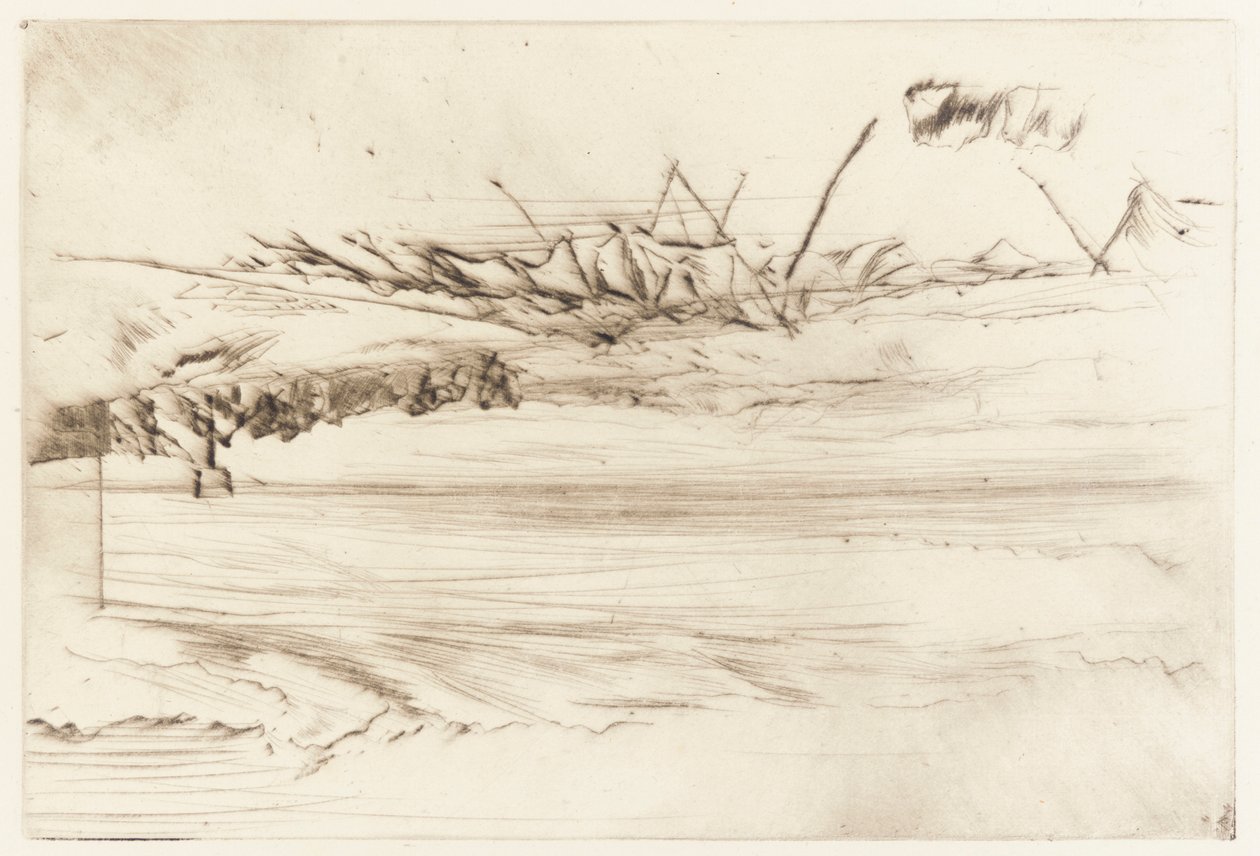 The Beach, Hastings, 1873. alkotó: James Abbott McNeill Whistler