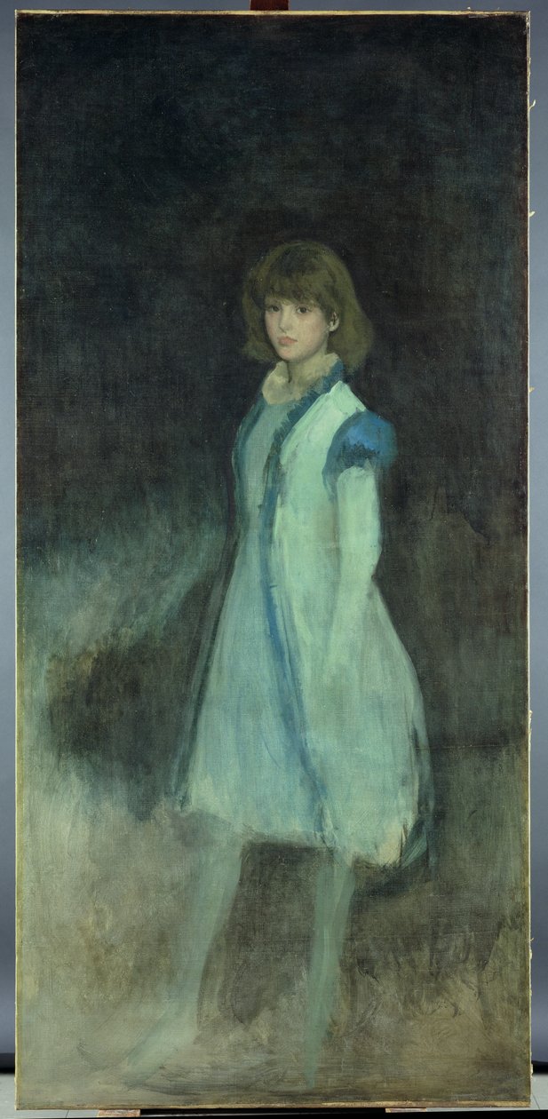 A kék lány: Connie Gilchrist (1865-1946) portréja, 1879 körül alkotó: James Abbott McNeill Whistler