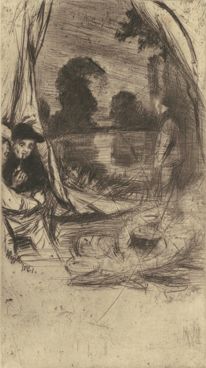 A tábor, 1861, 1879. alkotó: James Abbott McNeill Whistler