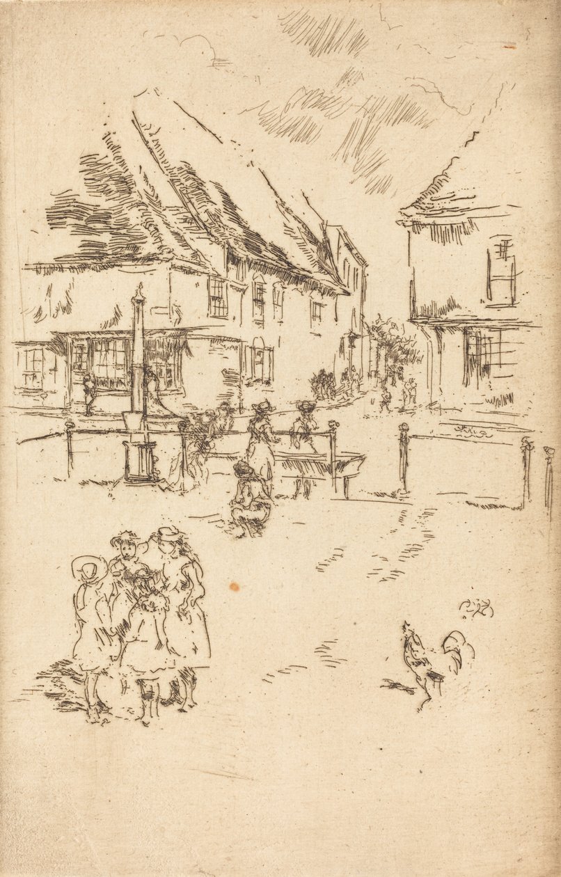 A kakas és a szivattyú c. 1887. alkotó: James Abbott McNeill Whistler