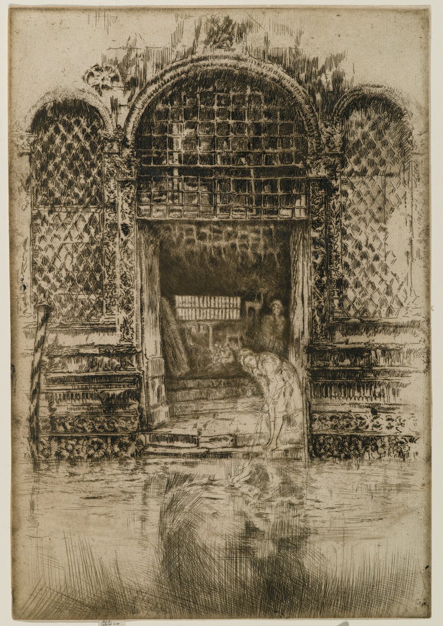 The Doorway, 1880 (rézkarc és szárazhús papíron) alkotó: James Abbott McNeill Whistler