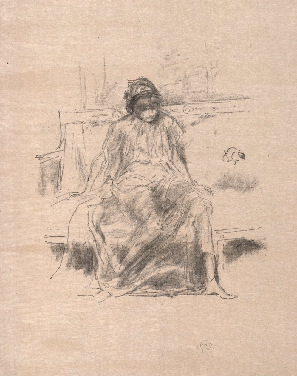 Az ülő figura, 1893. alkotó: James Abbott McNeill Whistler