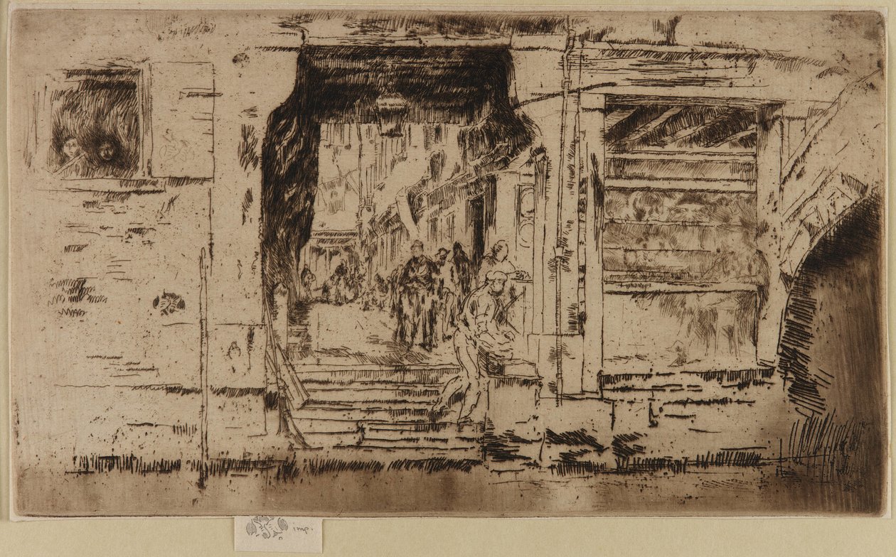 The Fish Shop, Velence, 1879-1880. alkotó: James Abbott McNeill Whistler