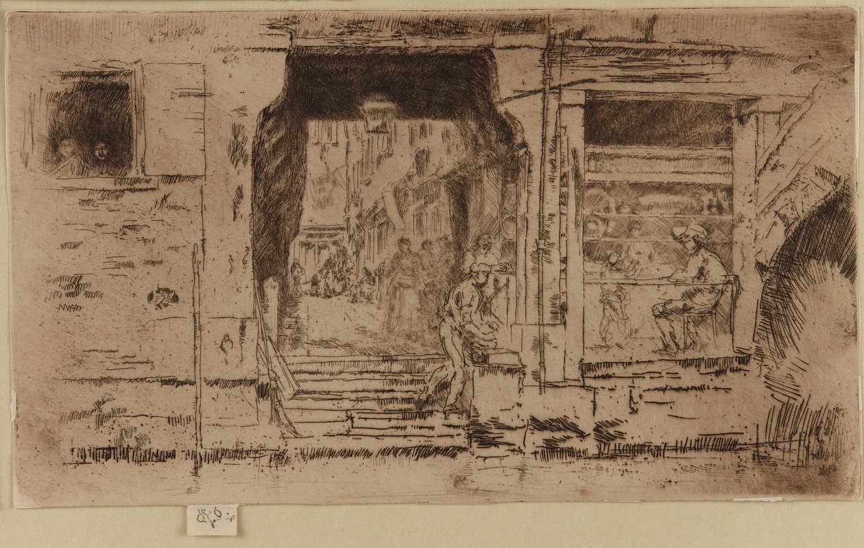 The Fish Shop, Velence, 1879-1880. alkotó: James Abbott McNeill Whistler