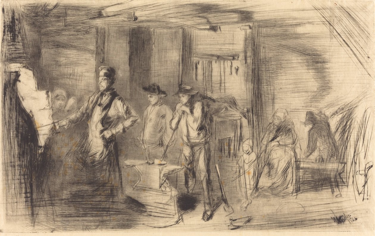 A kovácsműhely, 1861. alkotó: James Abbott McNeill Whistler