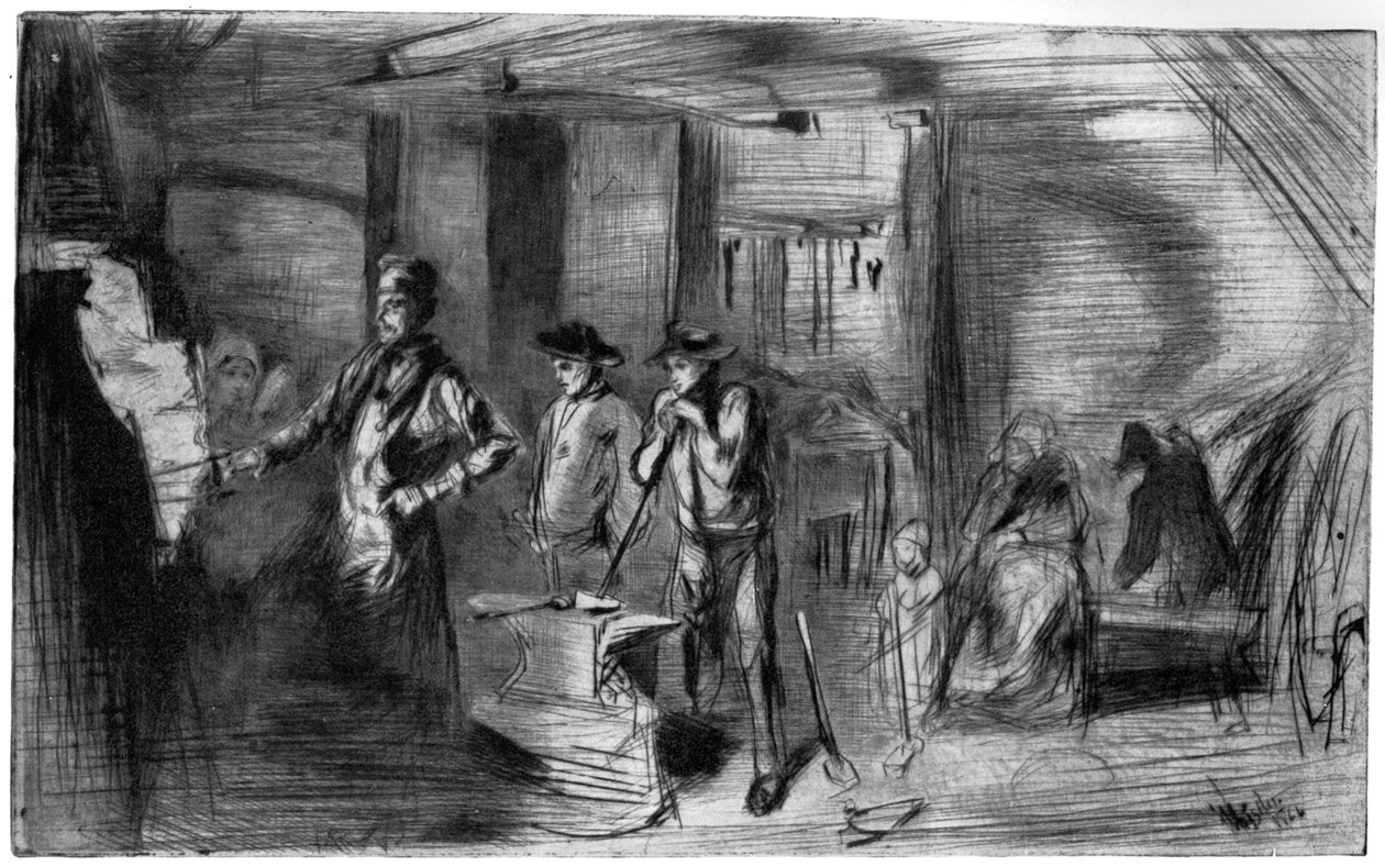 The Forge, 1860, 1904. alkotó: James Abbott McNeill Whistler