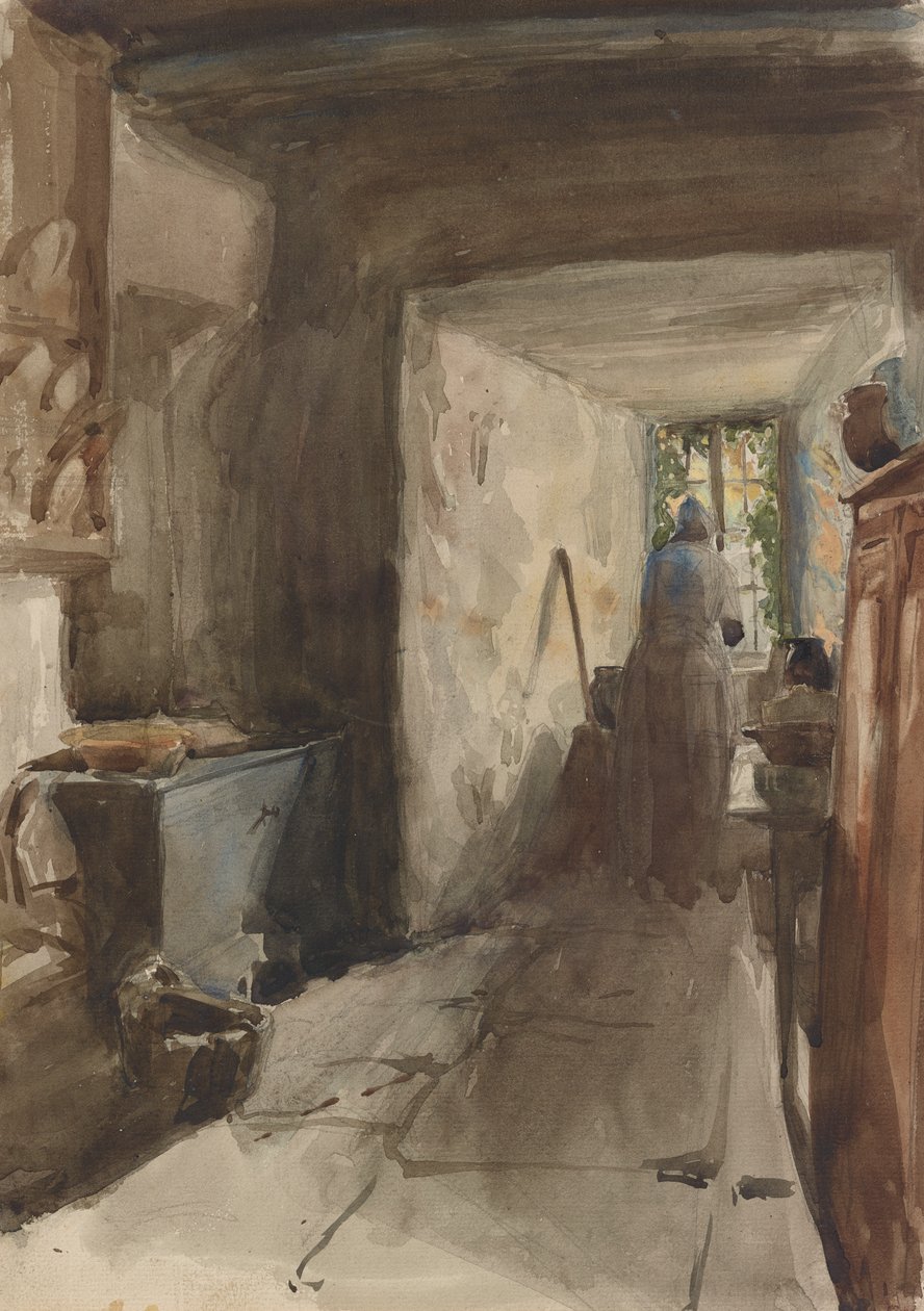 A konyha, 1858. alkotó: James Abbott McNeill Whistler