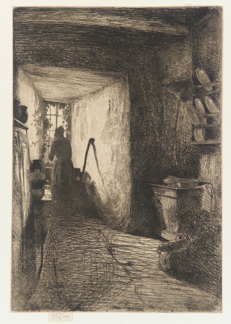 A konyha, 1858. alkotó: James Abbott McNeill Whistler